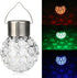 Rotatable Solar Outdoor LED Round Ball Lights, 1 Pack, Multicolor, IP44, Waterproof,