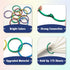 OWLKELA 1 Inch Binder Rings, 50 Pcs Metallic Assorted Colors, Office Book Rings