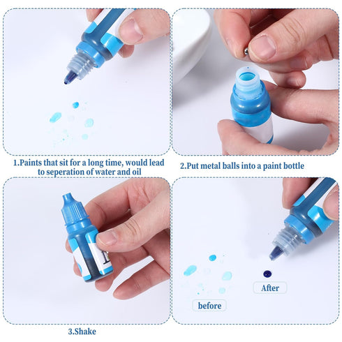 ZEYIYER 100 (0.16"/4mm) PCS Paint Mixing Balls, Metal Balls Stainless Steel Ball Bearings for Model Mixing and Stirring