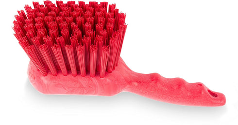 SPARTA 40541EC05 Plastic Scrub Brush - Utility Kitchen Brush with Hanging Hole for Cleaning, 8 Inches, Red
