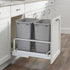 Rev-A-Shelf 35 Quart Polymer Replacement Trash Bin, Recycle Waste Container for Kitchen Cabinet Pullouts, Silver, 2