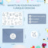Oaken Leaford 48-Pack Set Baby Shower Thank You Card with Envelopes & Stickers, Cute Blue Cartoon Design Blank Note