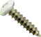White Phillips Pan Sheet Metal Screws, #8 x 3/4"