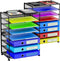 Simple Trending 2 Pack 8-Tier Letter Tray Paper - Mesh Desk File Organizer for Office School Desktop, Black