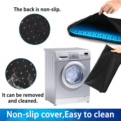 Gel Seat Cushion for Long Sitting, Extra Large Cool Cushion for Office Chair, Car Seat, Sciatica Pain Relief