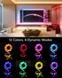 WILLED RGB LED Strip Lights, Under Bed Light Motion Activated Sensor, RF Remote Control with Timer, Color Changing