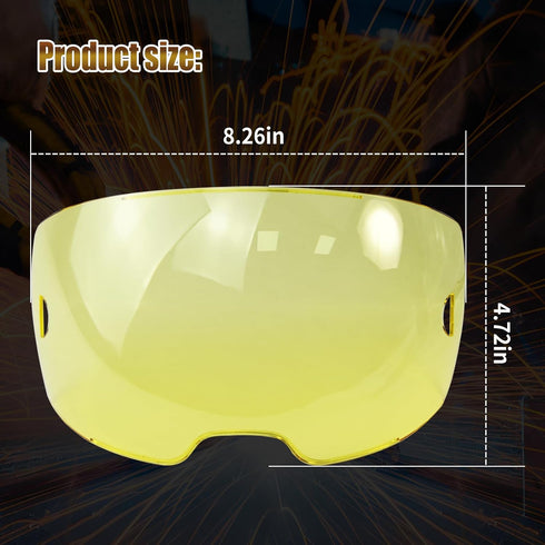 AQBB 5-Pack 0700000803 A50, A50 Part,3.94" 2.36"Visible Amber Front Cover Lens Compatible With Sentinel Welding Lens