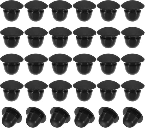 PATIKIL 30 Pcs 6mm Diameter Silicone Round Snap, Locking Furniture Hole Plug Button for 6-6.5mm Hole
