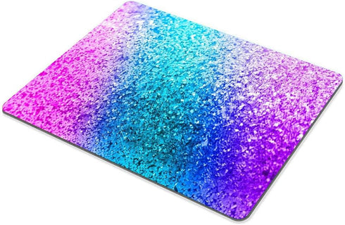 Smooffly Cute Mouse Pad, Colorful Glitter Print Design Customized Rectangle Non-Slip Rubber Gaming Mouse Pad