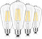 Svater 4-Pack Vintage LED Edison Bulbs 60W Equivalent, 6W ST58 2700K Warm White Antique LED Filament Bulbs, E26 Medium