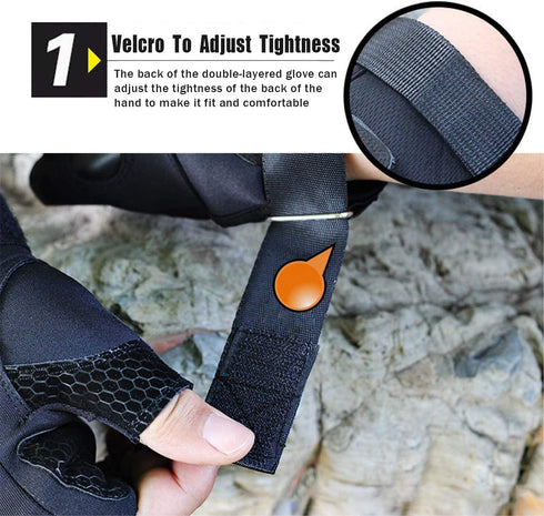 Cyuanxgr 8 LED Flashlight Gloves, Half Finger Lighted Gloves Gifts for Men Women, Flashlight Gloves with LEDs Stocking