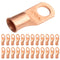 SELTERM 25pcs 2/0 AWG 1/2" Stud Battery Lugs, Heavy Duty Copper Wire Lugs for Electrical Battery Cables