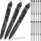 Tungsten Steel Military Tactical Pen, 3 Pack with 12 Black Ballpoint Refills, Emergency Self Defense, Professional