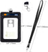 PU Leather ID Badge Card Holder - Vetoo 10 Pack Vertical ID Badge Holders with Detachable Lanyard/Strap