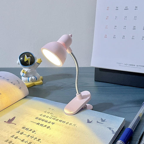 Ekoama 360 Adjustable Clamp On Desk Lamp Tiny LED Table Lamp with Degree Rotating Neck For Bedroom Dorm Office Travel