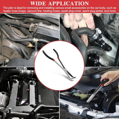 Electrical Disconnect Plier, Professional Automotive Hose Repair Tool for Radiator Hose Clamp, Long Spark Plug Removal
