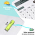 Cute White Desktop Calculator, Big Buttons, Dual Power Source, Large Display Screen for Office