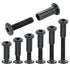 100 Sets M6x25mm Black Furniture Nut Bolt Binding Screw Socket Cover Bolt Fastener Connector Hexagon Socket Drive for Wood Rivet Socket Cap Nut&Bolt Barrel Nut Kit Leather Binding Bolts