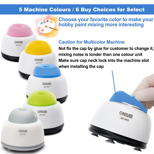 ONiLAB Mini Vortex Mixer with Touch Function - Lab Mixing for Nail Polish, Tattoo Ink, Eyelash Adhesives, Yellow