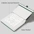 RETTACY Bullet Dotted Journal - A5 Dotted Grid Notebook, 192 Pages, Leather Hardcover, Dark Green