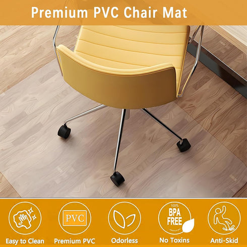 MAXTBEE 30"x48" Office Chair Mat for Hardwood Floor, Floor Mat for Carpet Rolling Chair for Low Pile Carpet Heavy Duty