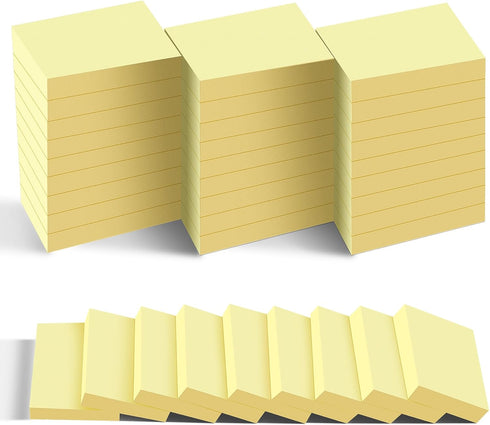 Mini Sticky Notes - 1.5x2 in, 36 Pad Canary Yellow Strong Adhesive Post, Suitable for School, Home, Office