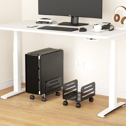 5.5 9.8 inch Cart,Black(ZJJ005) suptek Computer Tower Stand,Mobile CPU Rolling Stand, to Wide Adjustable Mobile Cart