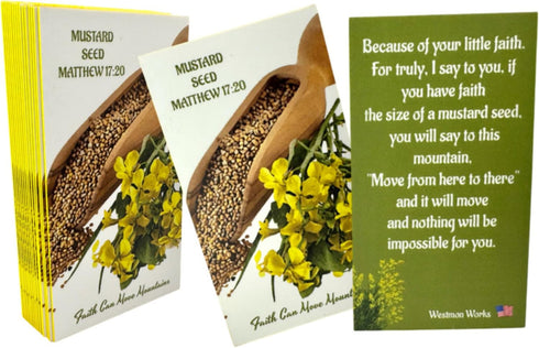 Westmon Works Mustard Seed Holy Card Bulk Bundle Pack Faith Can Move