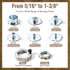 8 Set RA1128 Feekoon Pcs Router Template Guide Compatible with Bosch Routers Bushing Kit with Adapters, Dovetail Guides