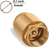 One Way Check Valve 1/2" Female Float Brass Backflow Preventer for Plumbing Water Boiler Heating System