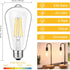 Svater 4-Pack Vintage LED Edison Bulbs 60W Equivalent, 6W ST58 2700K Warm White Antique LED Filament Bulbs, E26 Medium