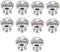 SANCHAKOU Crystal Knobs for Drawers 10 Pcs 1.25 * 1.14Inch Single Hole Crystal