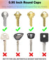 Vibit 80 Pack Key Caps Covers - 1 Inch Standard & 0.95 Inch Round Key Caps Set, 8 Colors, Key Head Protectors for