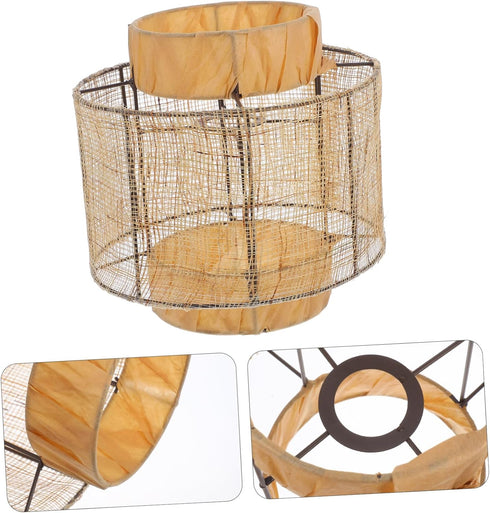 Cozy ABOOFAN Delicate Rustic Hanging Lamp Shade Easy Installation Natural Light Cover for Home Decor Floor Lamps Dining