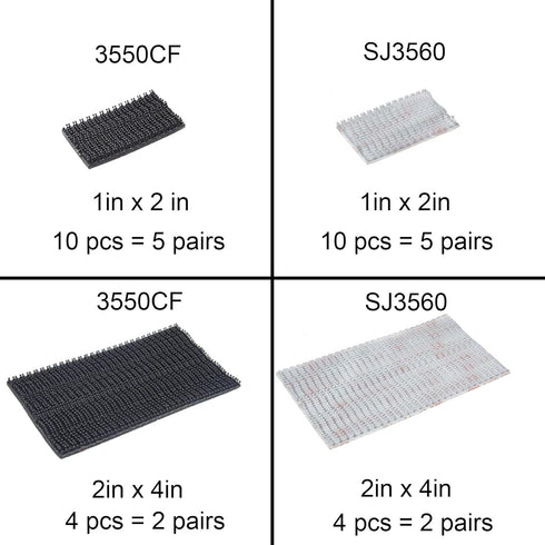 Dual Lock Tape 2in x 4in 4pcs, Dual Lock Heavy Duty Mounting Tape,Interlocking Tape Reclosable Fastener Self Sticky 3550CF Dual Lock Strip for EZ Pass Mounting Tape Black by P7yaumy
