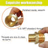 2pcs Reducing Hex Nipple, Brass 1/2" NPT Male x 3/8" NPT Male Pipe Fitting Reducer Nipple Adapter 1000psi Reducer Straight Connector (2pcs, 1/2"-3/8")