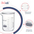 Heavy Duty Glass Beaker Set - Thick-Walled 3.3 Borosilicate Glass Beakers with Double Scale Printed Graduation,