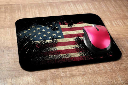 Eagle Rectangle Gaming Mousepad, Bald Eagle American Flag Mouse Pad for Computer Desk Laptop Office 9.5 X 7.9 Inch