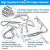Cotter Pin Spring Fastener Assortment Kit, SDTC Tech 24 PCS R Clips Zinc Plated Steel Retaining Hair Pin