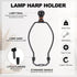 6.5 Inch 2 Set PATIKIL Lamp Harp Kit with Finial, Detachable Lamp Shade Bracket Holder, DIY Lighting Accessories