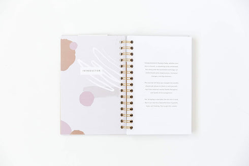 Promptly Journals, My Postpartum Journal: A Year of Self-Care (Cashew, Brown, Leatherette) | Mental Health Journal for