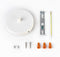 BRIGHTTIA 1-Port White Ceiling Canopy with Nylon Cord Grip - Plug-in Pendant