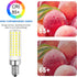 E12 Bulbs 60 6000K 120V 6W 550lm T6 C7 E12 Non-dimmable, 4 Pack LED Candelabra Light Watt Equivalent Daylight White