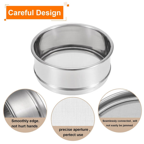 PATIKIL 250 Mesh Lab Sieve, 4" Diameter Test Sieve with 304 Stainless Steel Wire Cloth for Industrial Laboratory Use