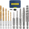 11 Pieces Metric Screw Extractor Set, Easy Out Bolt Extractor Set for Removing Broken Screws, Bolts, and Studs