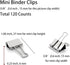 Silver Binder Clips Mini Metal Clamp 5/8-IN / 0.6-inch / 15-mm (Silver Mini 120-PCS) by nctinystore