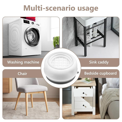 ReignSword 4 Pcs Anti Vibration Pads for Washing Machine, Dryer Foot Pads, Noise Reduction Washing Machine Mat, Shock