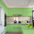 WADILE Peel and Stick Wallpaper, Shiny Contact Paper Solid Color Waterproof, Vinyl Colored Wall Paper Self Adhesive, Glossy Wallpaper Removable for Cabinets (Pea Green, 15.7" X 78.7") by WADILE