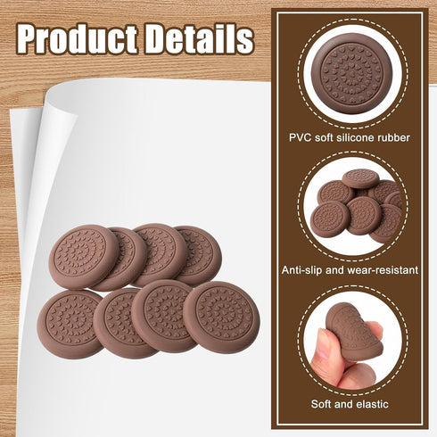 Gsbnjuy 8 Pcs Rubber Feet for Furniture Anti Slip Cutting Board Stabilizer Pads Silicone Rubber Feet Self-Adhesive