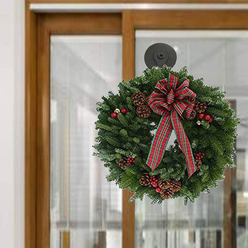 2-Pack Magnetic Wreath Hanger, Place One Magnet on Either Side of Glass or Use Separately on Metal Steel Door